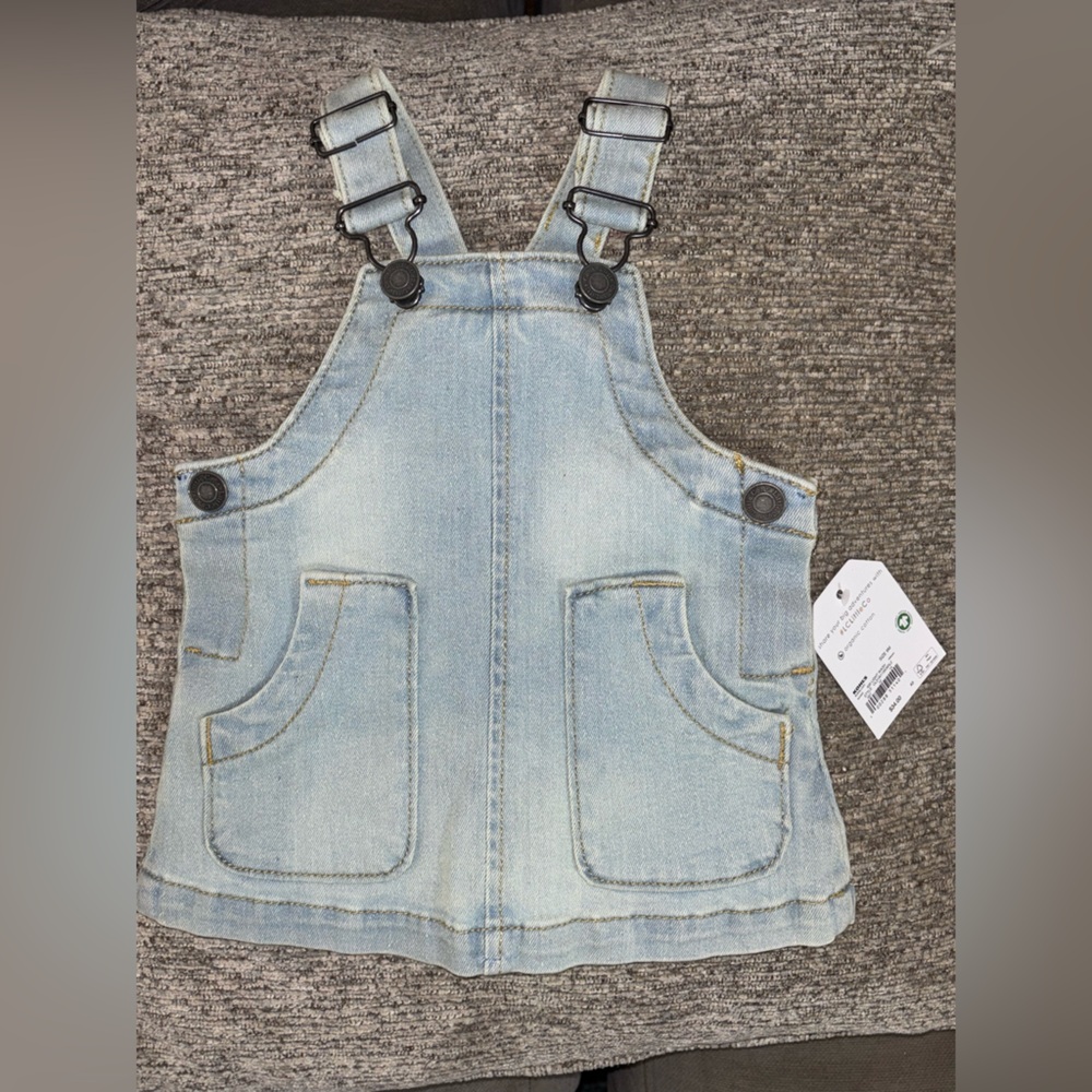 Light Blue Denim Overall Dress! Little Co NWT!